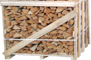 Crate of kiln-dried mixed hardwood firewood