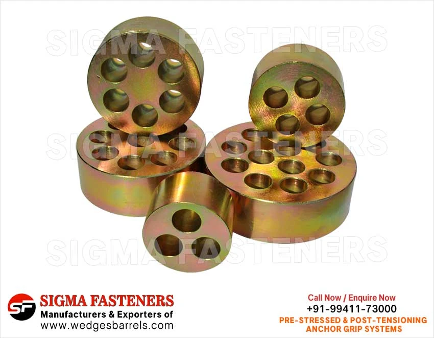 Post Tensioning wedges and barrels pre stressed