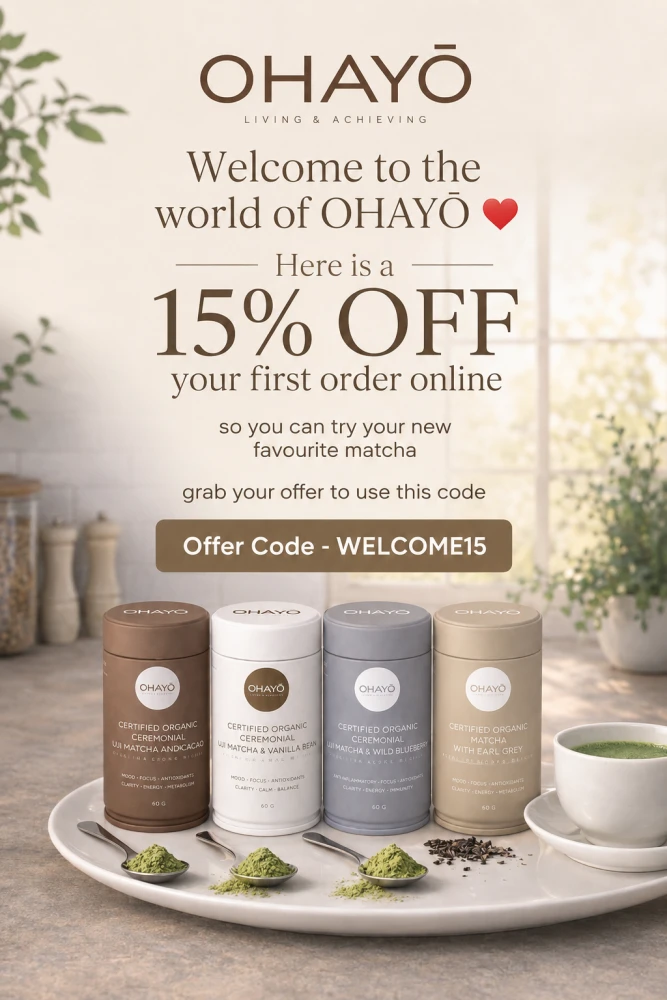 Ohayo Modern Matcha Premium Organic Ceremonial Grade Matcha