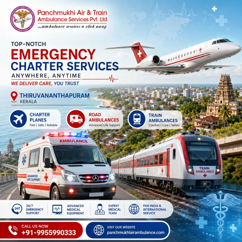 Panchmukhi Emergency Air Ambulance in Thiruvananthapuram  Assured Efficiency Mai