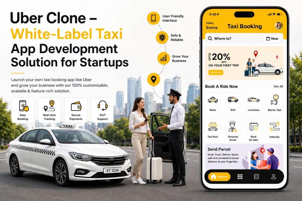 Uber Clone  WhiteLabel Taxi App Development Solution for Startups