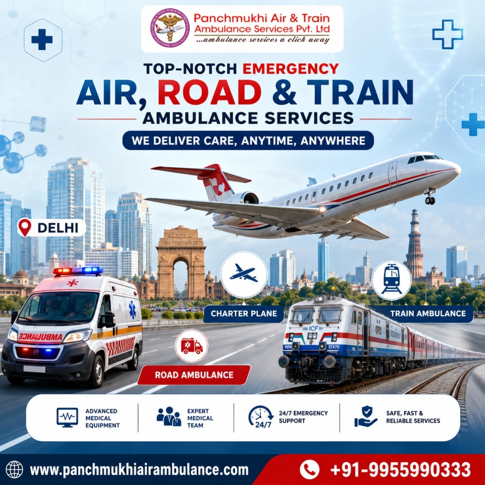 Transport Sick People to Other Cities Using Panchmukhi Air Ambulance Service in