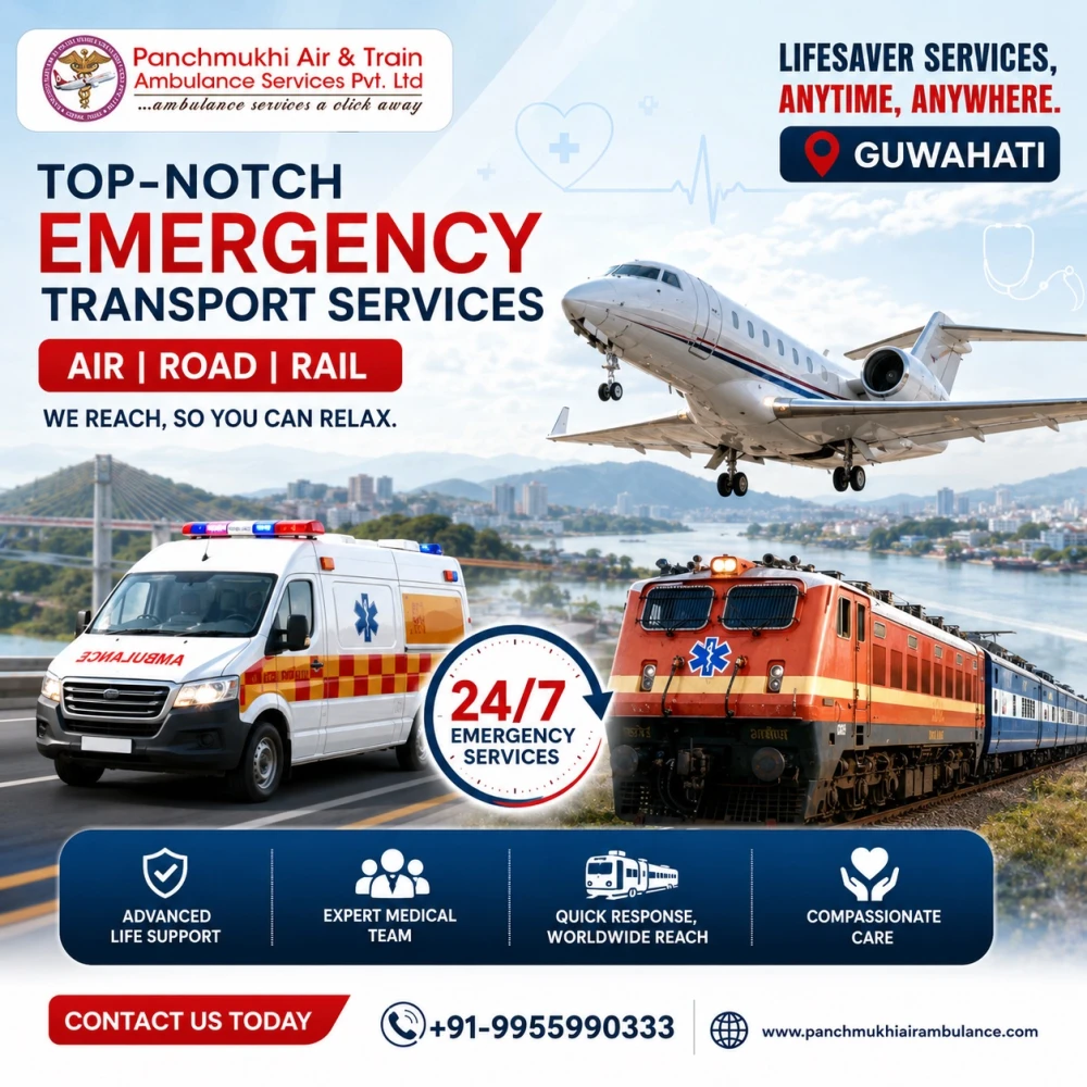 Now the Panchmukhi Air Ambulance Service in Guwahati Offer Easy Transfers