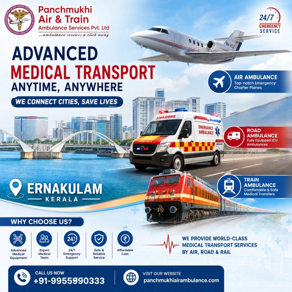 The Panchmukhi Air Ambulance Service in Ernakulam Can Efficiently Transport Pati