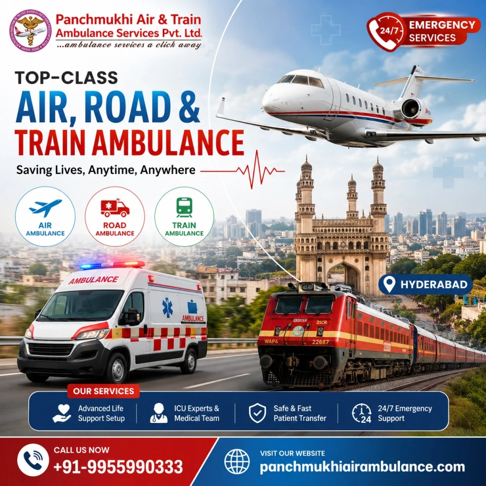 Use Panchmukhi Advanced Air Ambulance Service in Hyderabad for Critical Patient