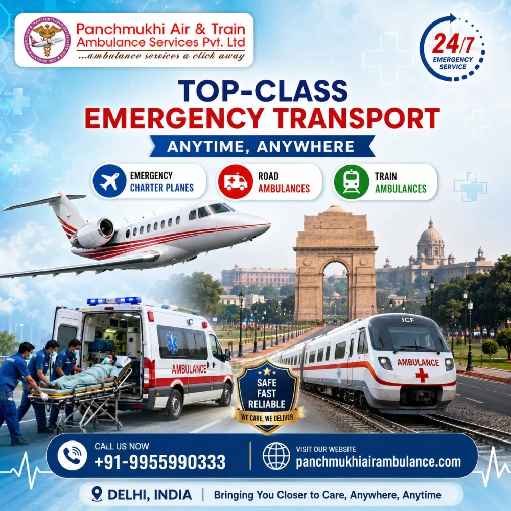 Hire Panchmukhi Air Ambulance Service for ICU Patient Transfer in Hyderabad