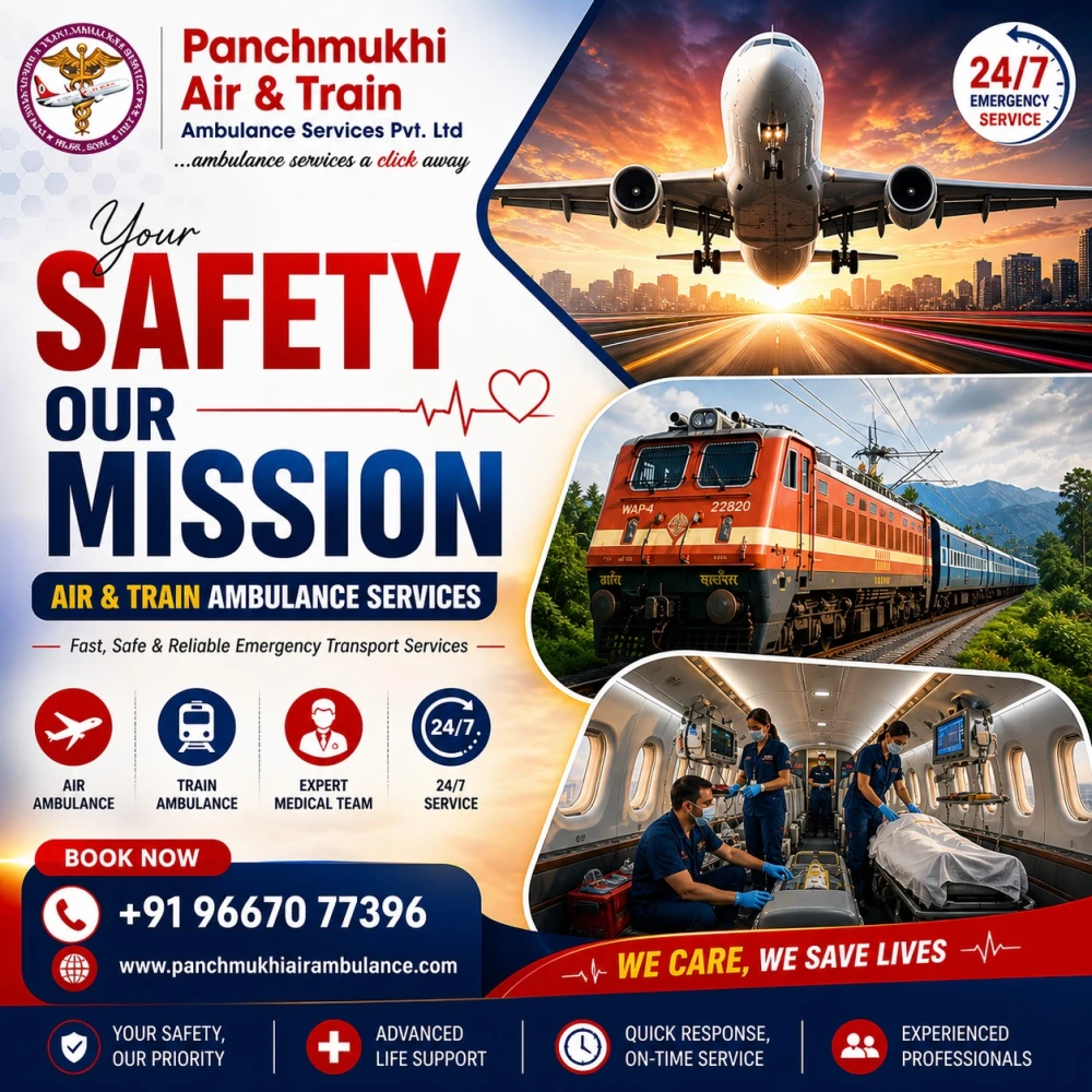 Panchmukhi ICU Train Ambulance in Delhi Safe affordable and reliable