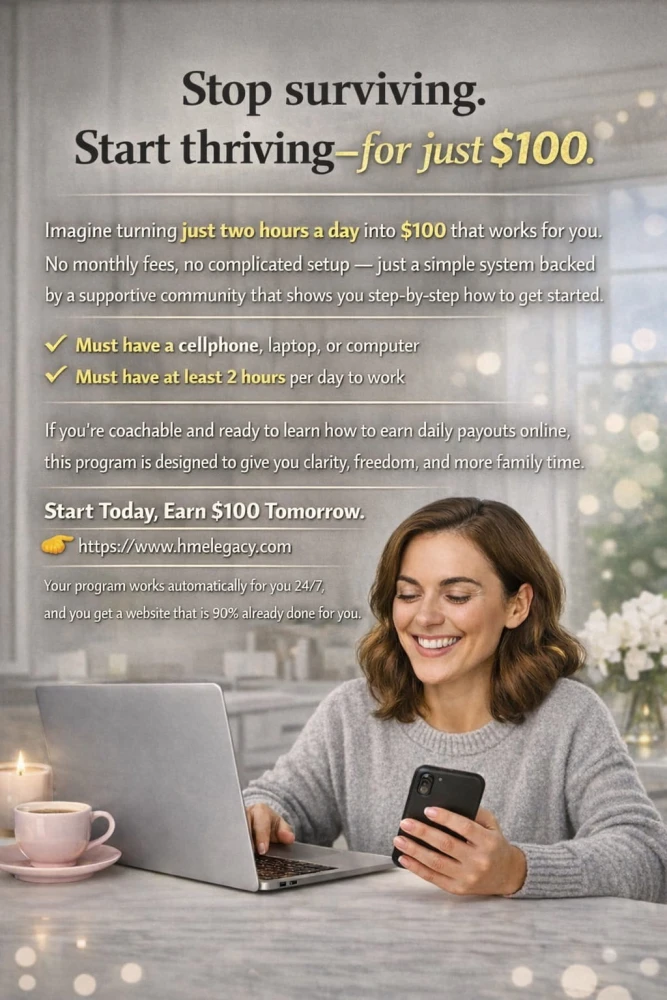Stop surviving. Start thriving—for just $100.