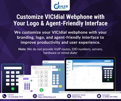 Customize VICIdial Webphone with Your Logo & Agent-Friendly Interface