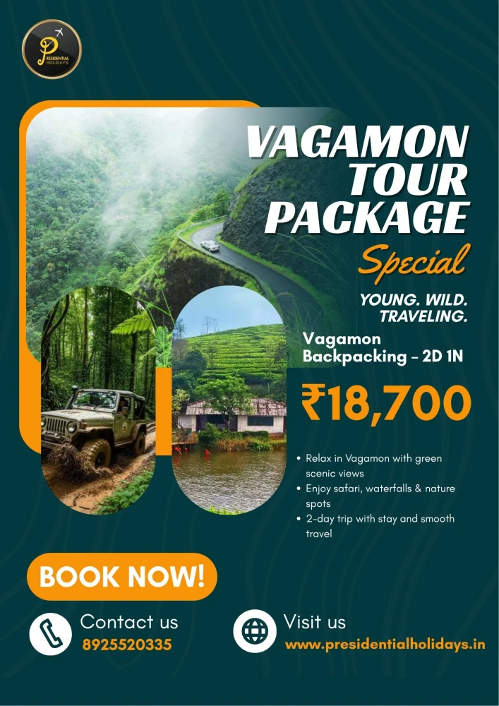 Madurai to Vagamon Tour Package - Scenic Hills & Jeep Safari by Presidential Hol