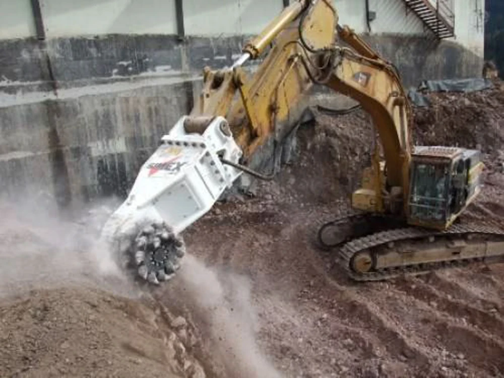 Simex TF 1100 Dual Drum Cutter Head for 2035 Ton Excavators  Outperforms Hydraul