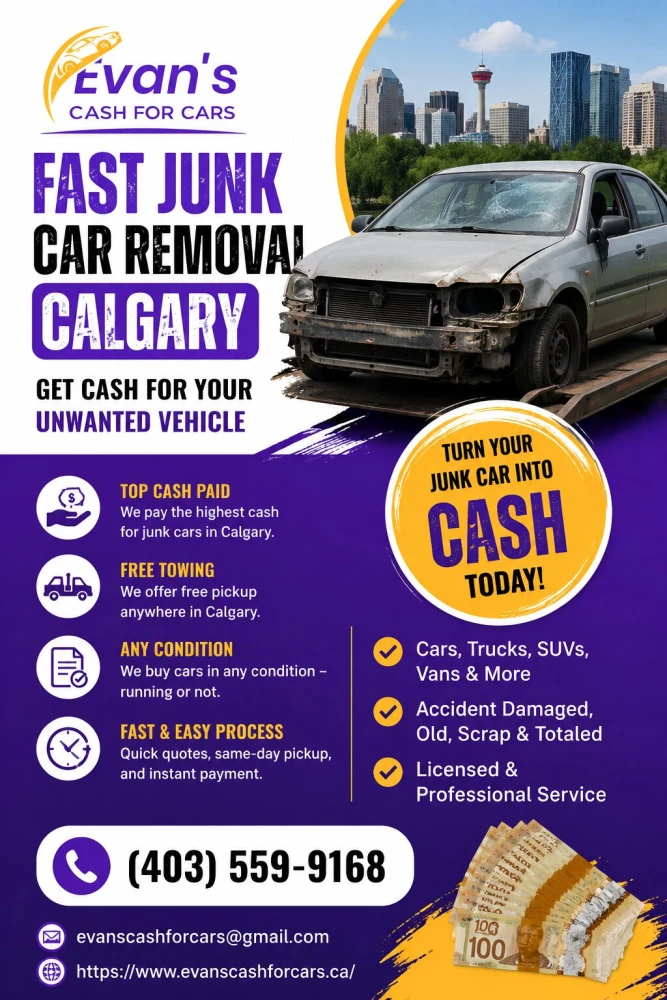 Fast Junk Car Removal Calgary  Get Cash for Your Unwanted Vehicle