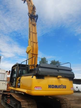 komatsu-pc450-lc8-long-reach-hydraram-175-hydraulic-hp-sheet-pile-h-pile-driver-demolition-long-reach-excavator-big-0