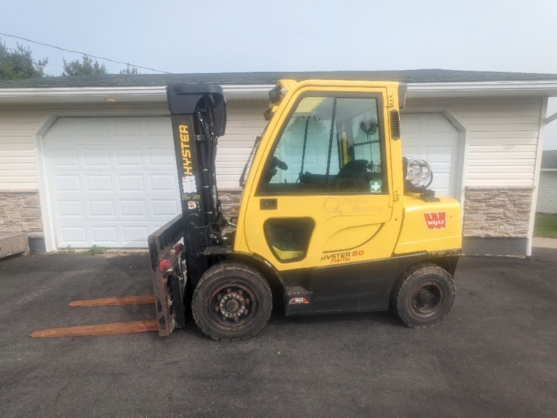 ******   SOLD  *****  400 HR HYSTER H80FT 8000lb LPG BOX CAR-CONTAINER PNEUMATIC TIRE
