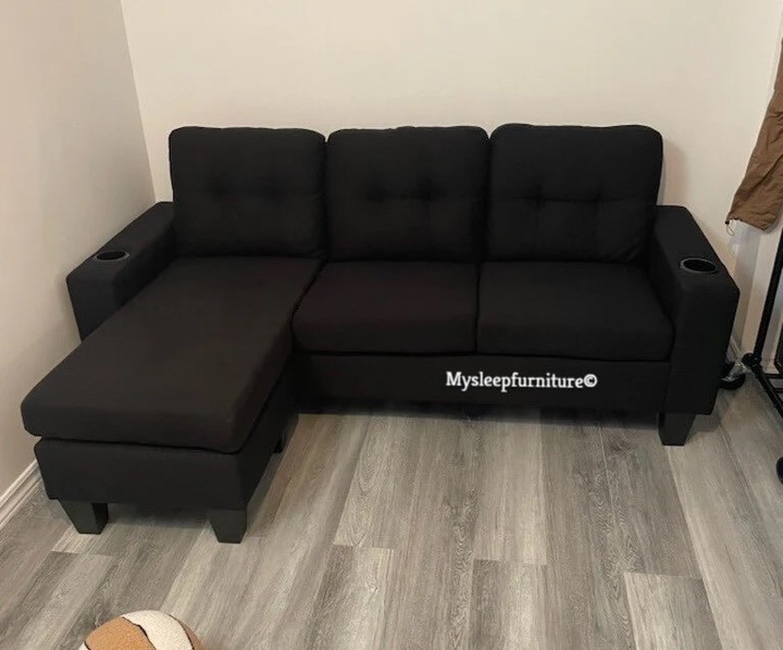 1867 black sofa brand new in box
