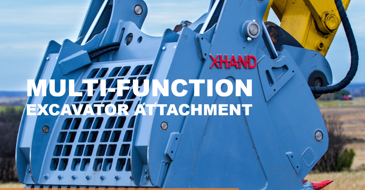XHAND  8 APPLICATIONS ALL IN ONE 60 INCH BUCKET - GRAPPLE - SCREENER   200  /  250  /  300  -  WBM LUGGING FOR 200-240 CLASS MACHINES