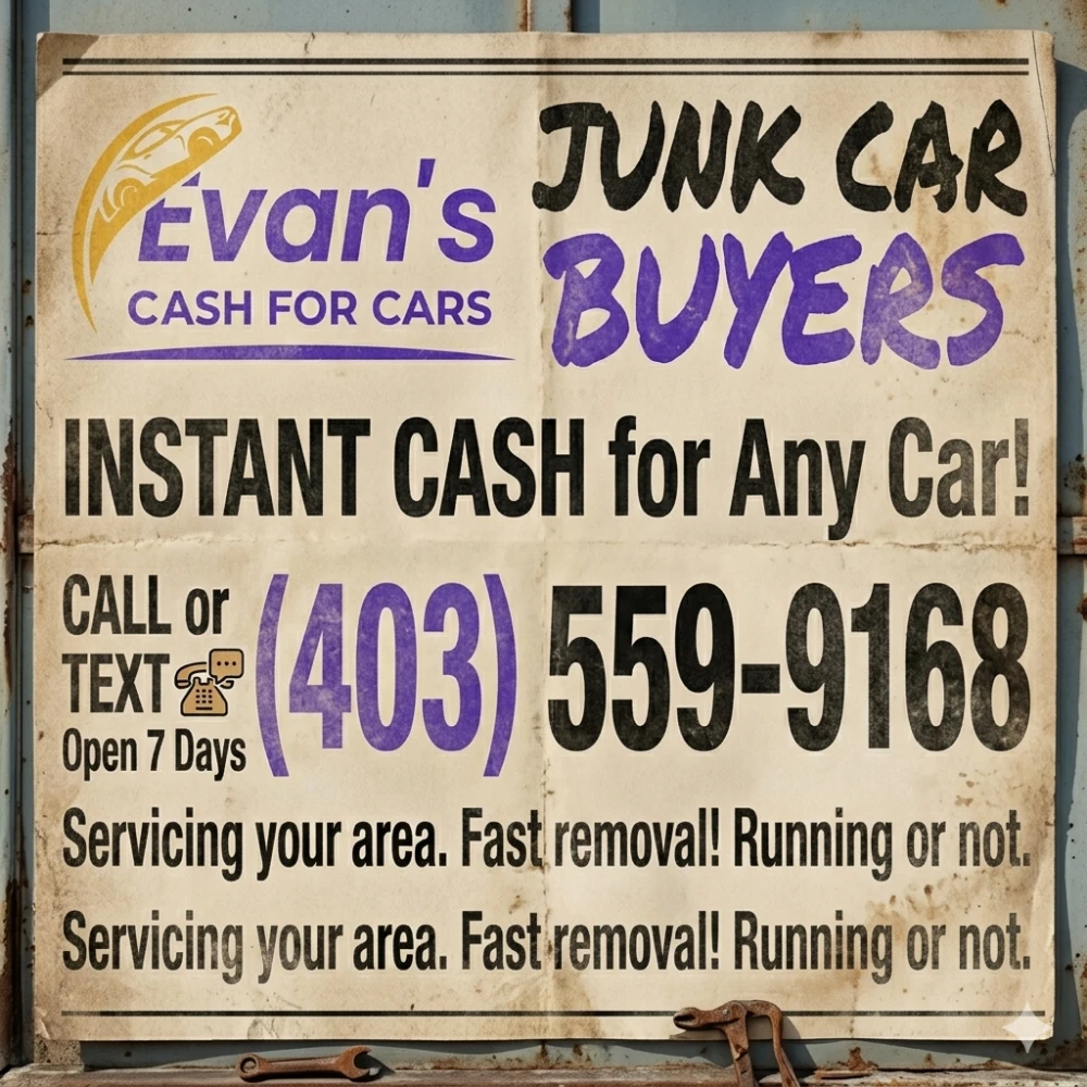 Airdrie’s Trusted Scrap Car Buyers – Free Pickup Available