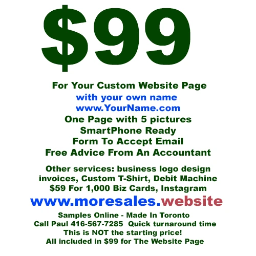 One Page Website for $99 (Perfect for Small Businesses)