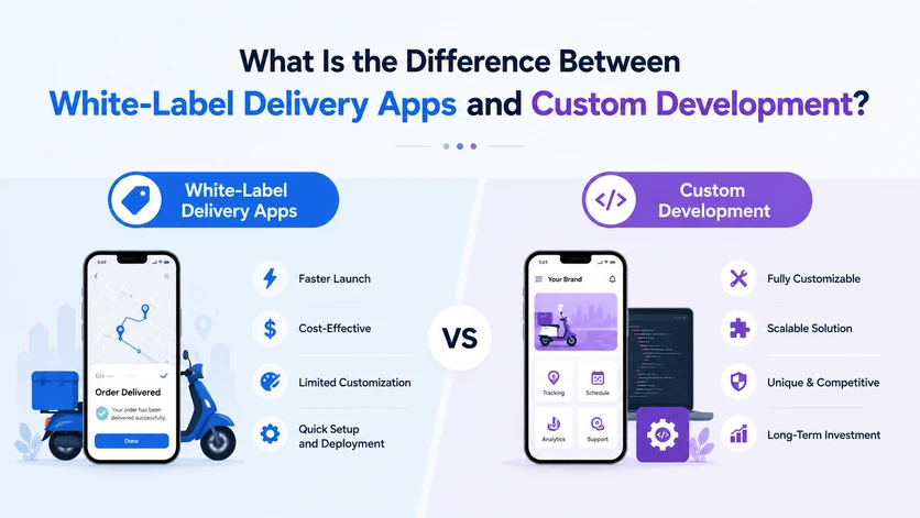 What Is the Difference Between WhiteLabel Delivery Apps and Custom Development