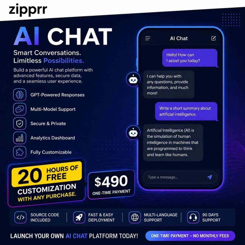How Do You Build an AI Chat App Fast Zipprr AI Chat Only 490