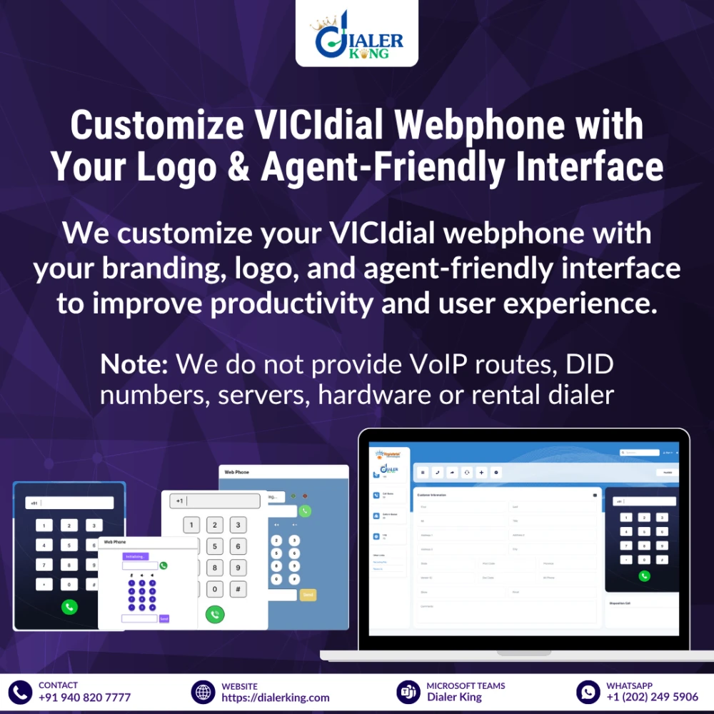 Customize VICIdial Webphone with Your Logo & Agent-Friendly Interface