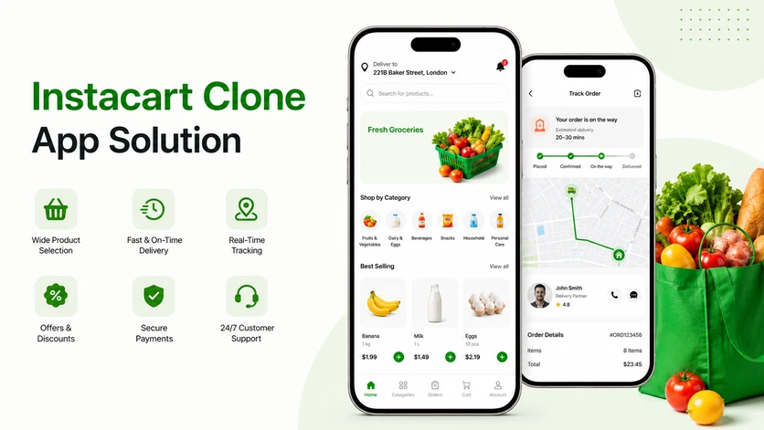 Instacart Clone App Solution for OnDemand Grocery Delivery