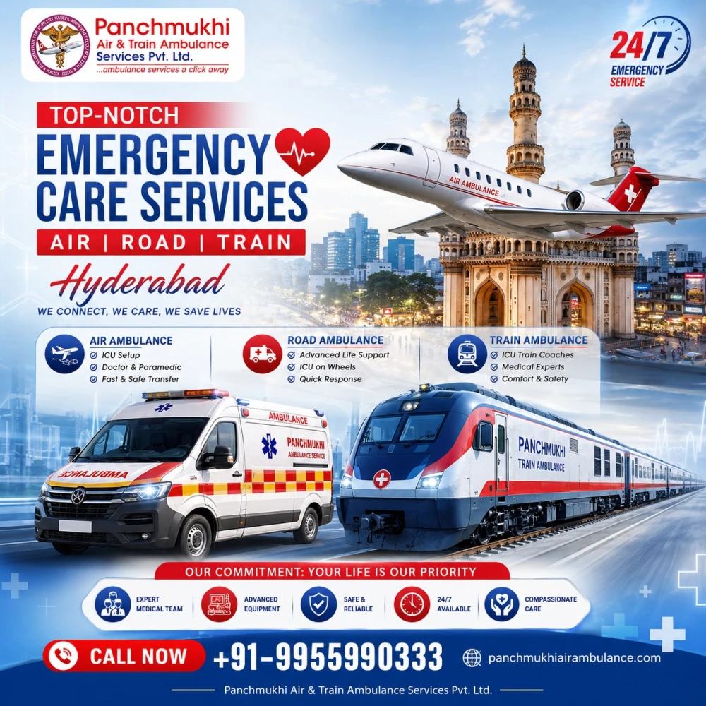 Get Panchmukhi Air Ambulance Service in Hyderabad for a Comfortable Transfer