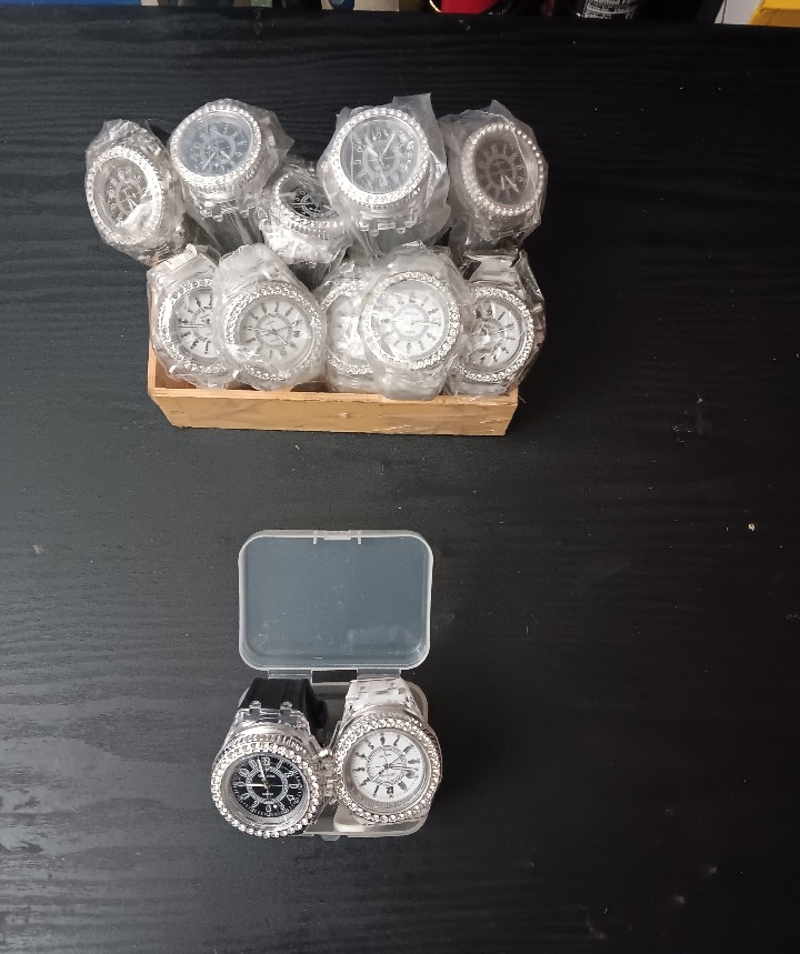 GENEVA ICE BEZEL FASHION LED WATCHES (EACH)