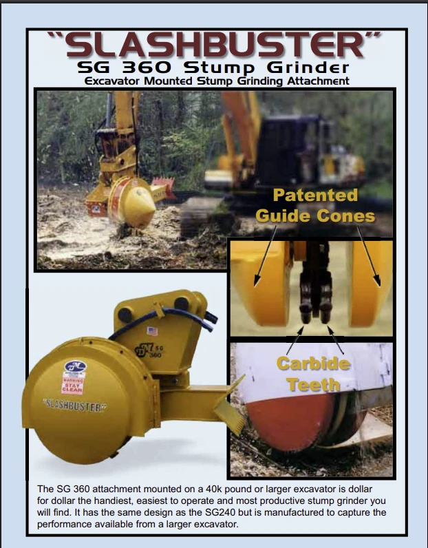 SLASHBUSTER SG360 Stump Grinder 16 TO 40 TON EXCAVATOR MOUNTED image 4
