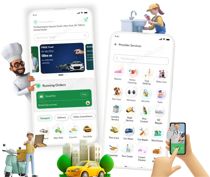 FoxJek  AllinOne Gojek Clone App for OnDemand Businesses
