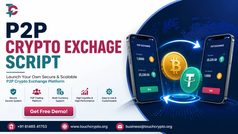 P2P Crypto Exchange Script  Secure Crypto Trading Platform