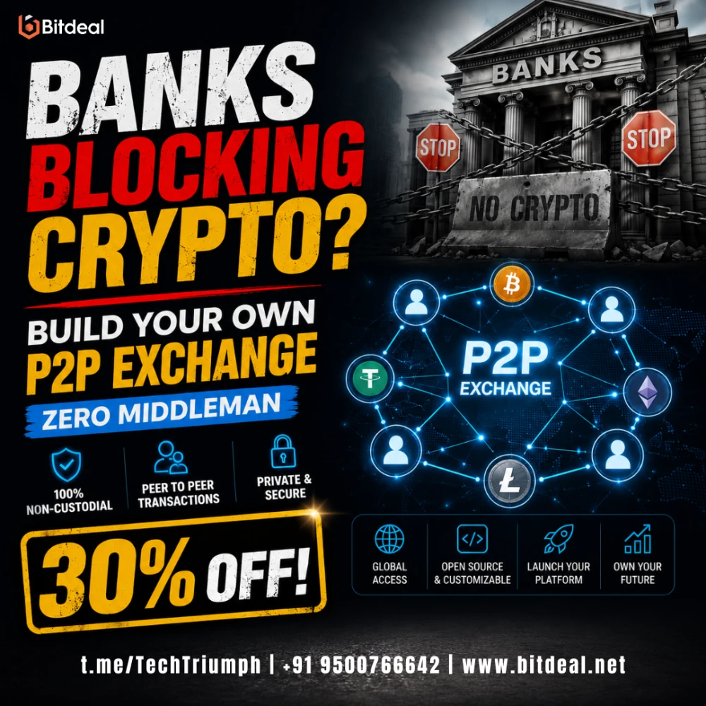 Banks Blocking Crypto Build Your Own P2P Exchange  Zero Middleman  30 OFF
