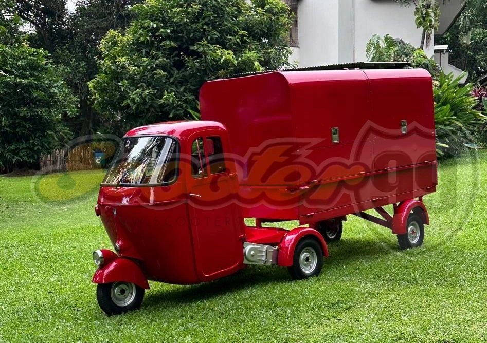 Ape Vespa Bajaj Wings Box Red Iconic Classic ThreeWheeler