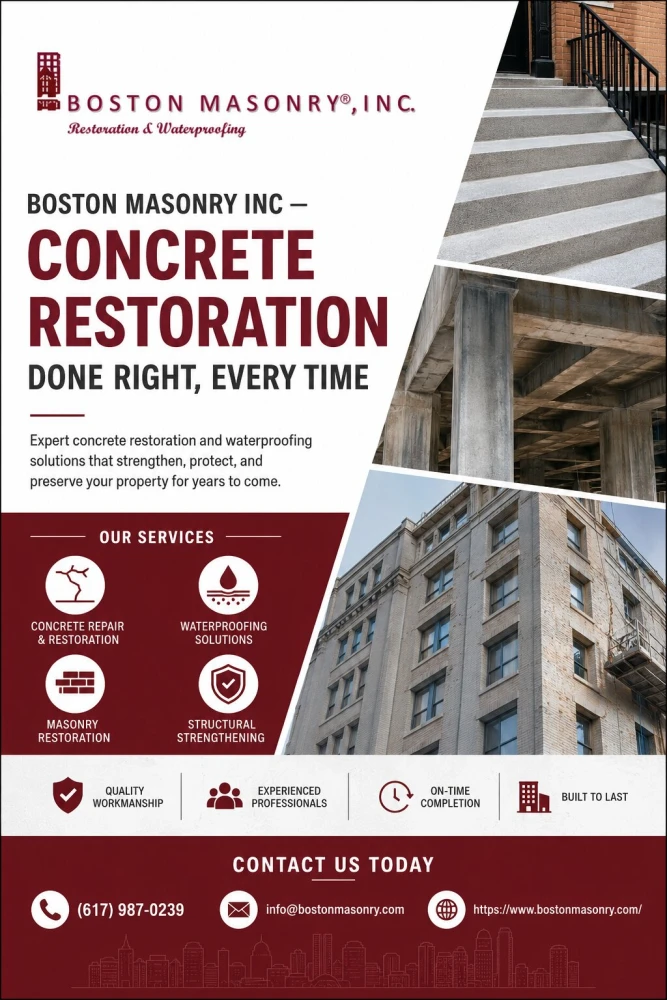 Boston Masonry INC  Concrete Restoration Done Right Every Time
