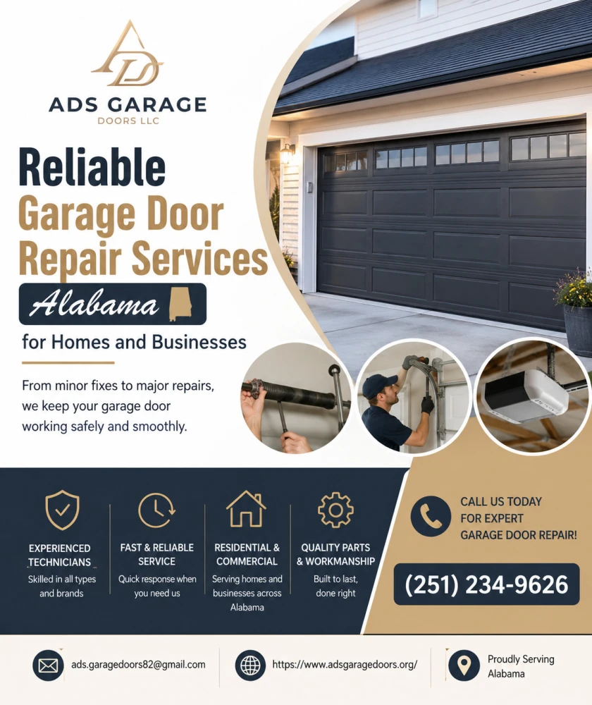 Reliable Garage Door Repair Services Alabama for Homes and Businesses