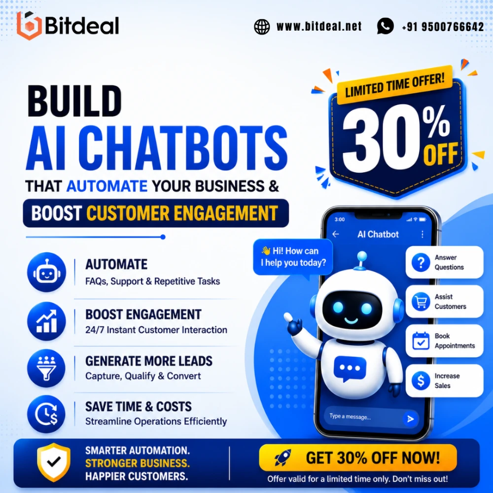 Build AI Chatbots That Automate Your Business  Boost Customer Engagement  Get 30