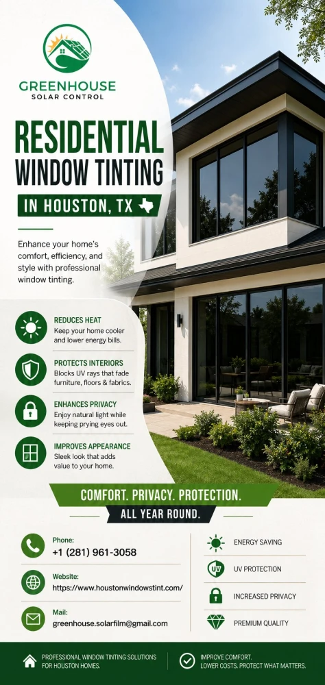 Residential Window Tinting in Houston TX  Stay Cool YearRound