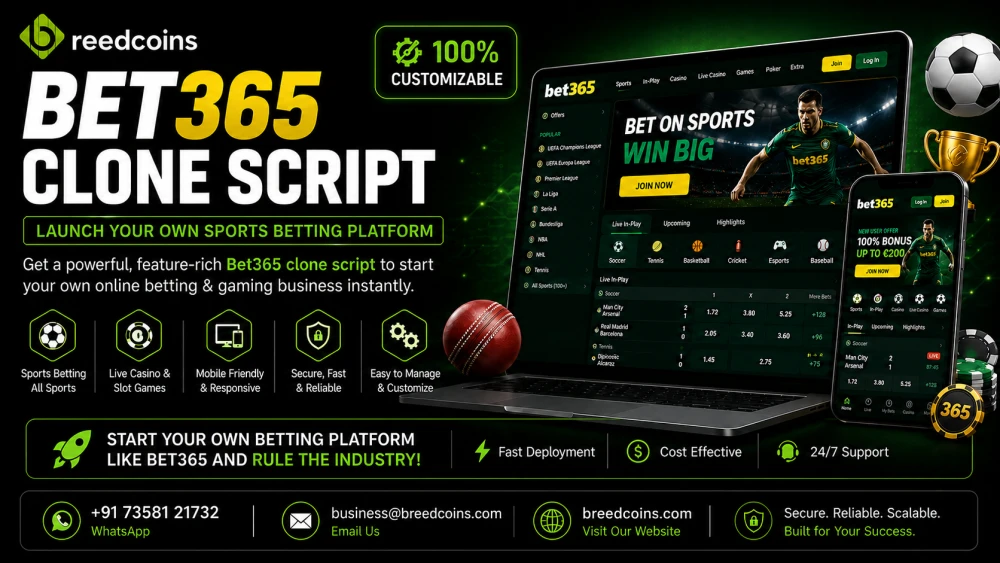 Bet365 Clone Script  FeatureRich Sports Betting Platform Development
