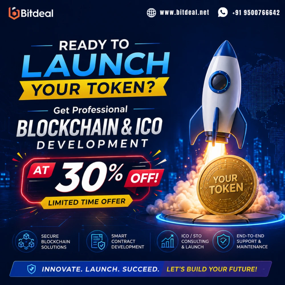 Ready to Launch Your Token Get Blockchain  ICO Development at 30 OFF