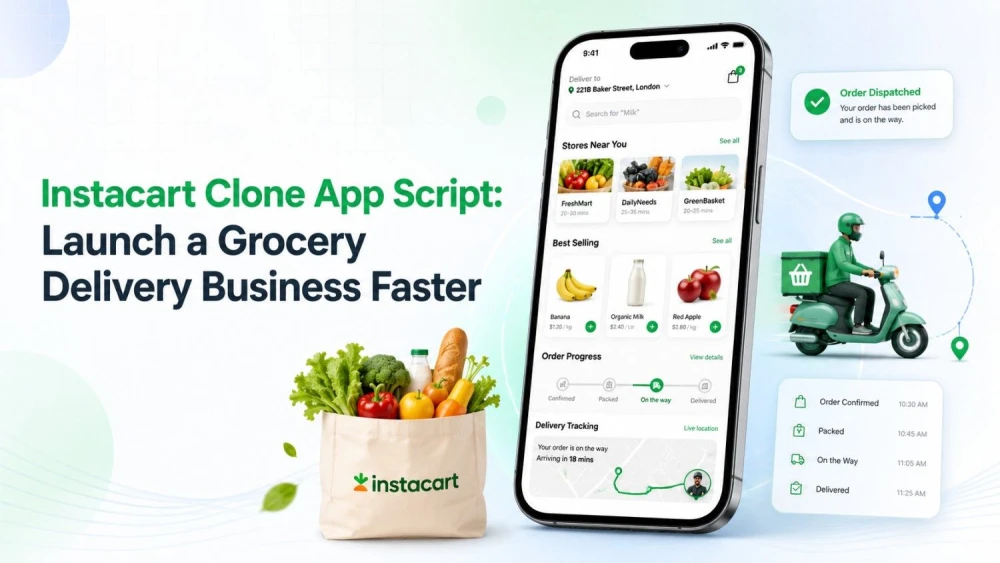 Instacart Clone App Script Launch a Grocery Delivery Business Faster