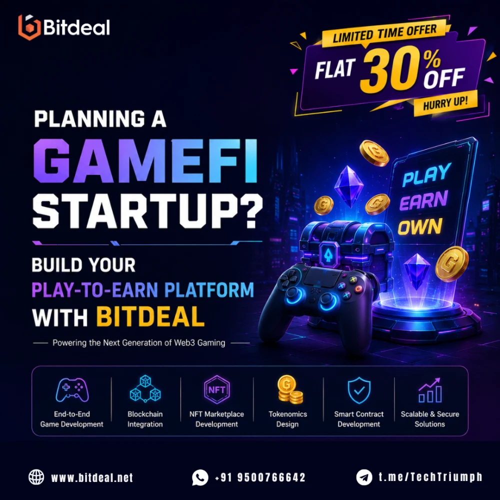 Planning a GameFi Startup Build Your PlaytoEarn Platform with Bitdeal  Flat 30 O