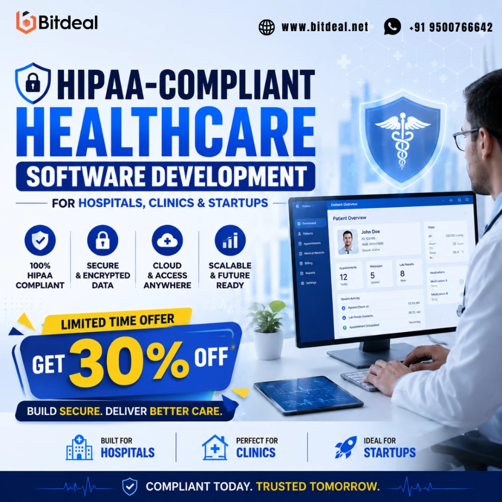 HIPAACompliant Healthcare Software Development for Hospitals Clinics  Startups