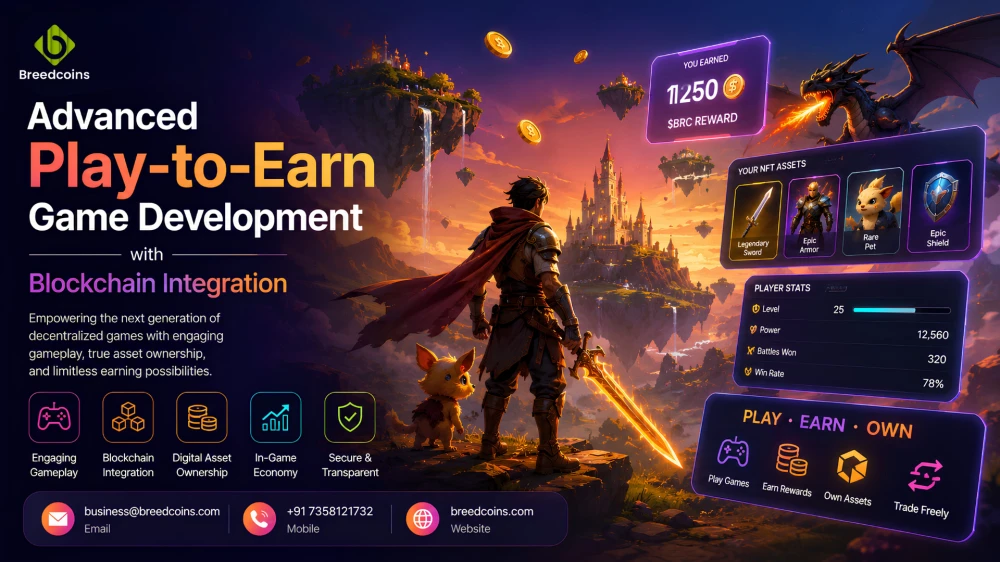 Advanced PlaytoEarn Game Development with Blockchain Integration