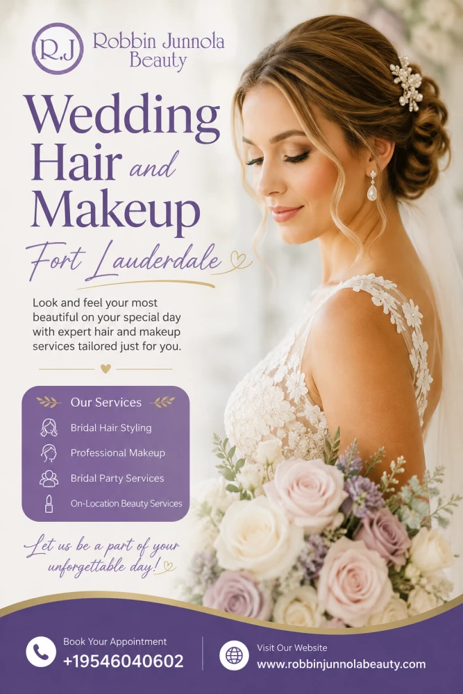 Wedding Hair and Makeup Fort Lauderdale  Robbin Junnola Beauty