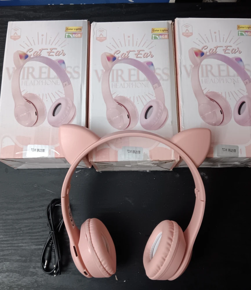TDX WIRELESS CAT EARS KIDS HEADPHONES (EACH)