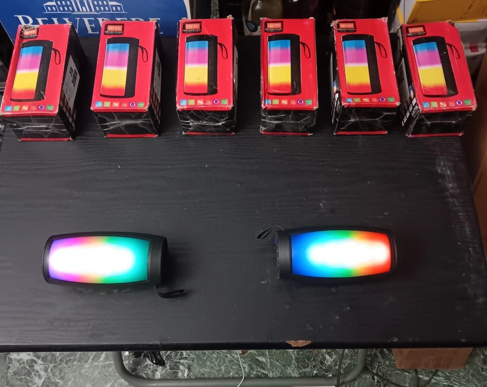 ZQS SMALL WIRELESS LED SPEAKERS (EACH)