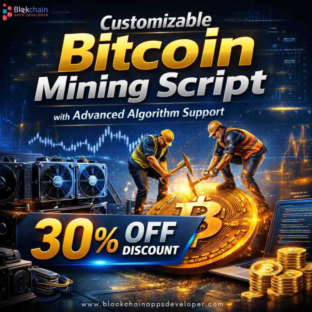 Get a customizable Bitcoin Mining Script with Advanced Algorithm Support – 30% D