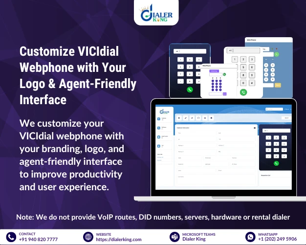 Customize VICIdial Webphone with Your Logo & Agent-Friendly Interface