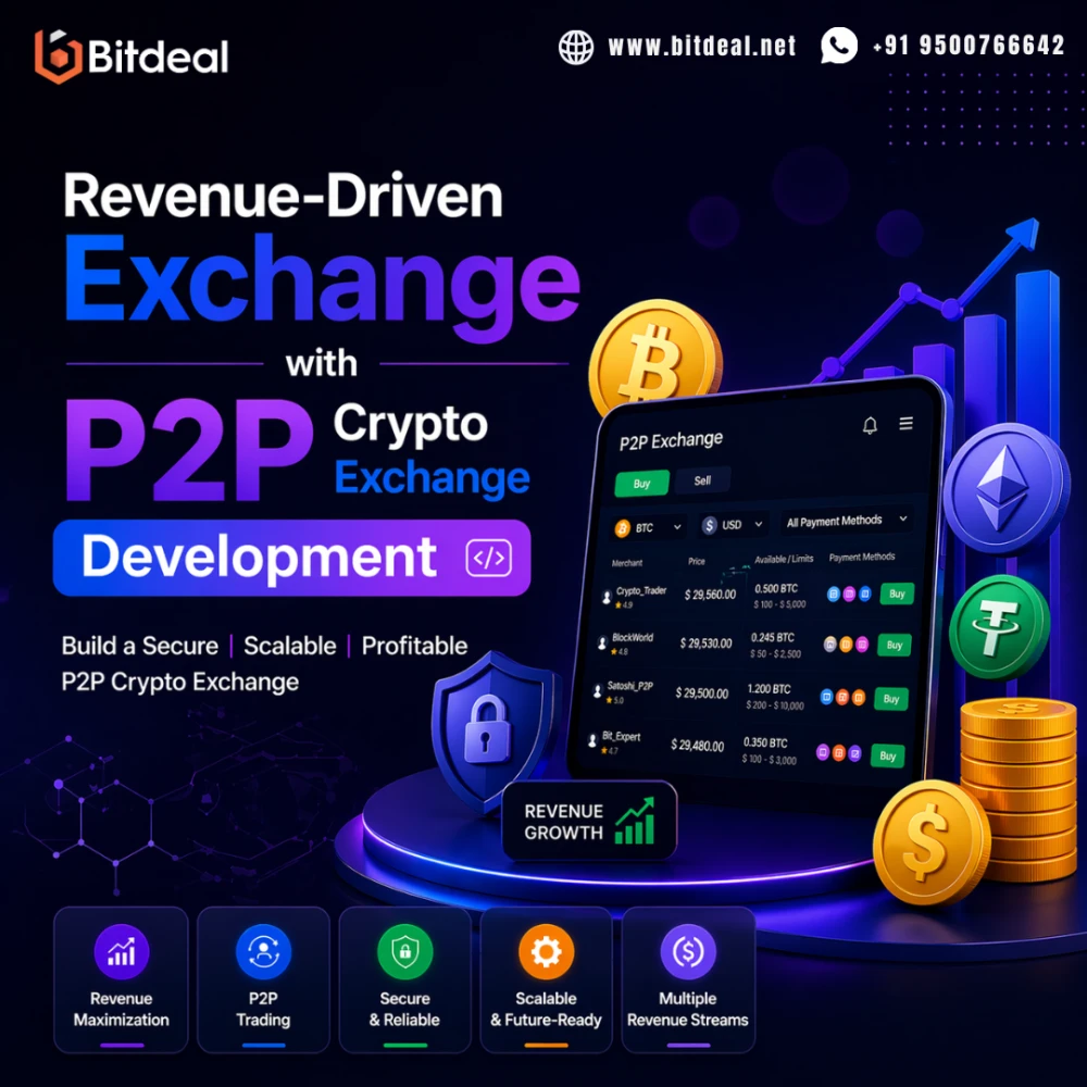 Create a Revenue-Driven Exchange with P2P Crypto Exchange Development