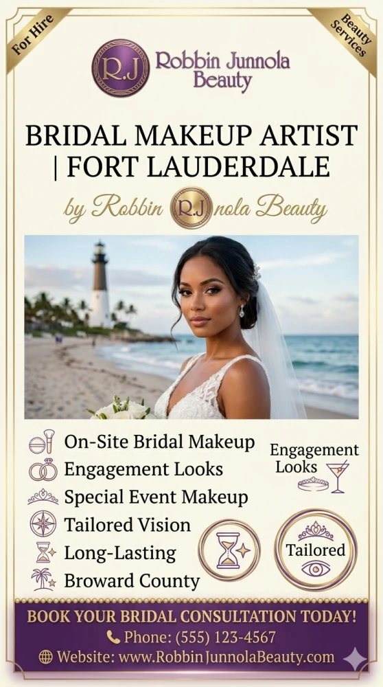 Bridal Makeup Artist Fort Lauderdale by Robbin Junnola Beauty